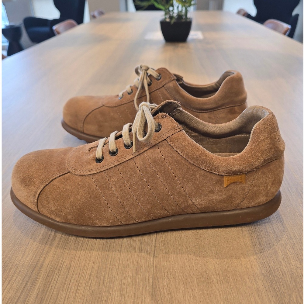 Camper Pelotas Ariel Tan Suede Low Top Sneakers Mens 44 Brown Casual Shoes